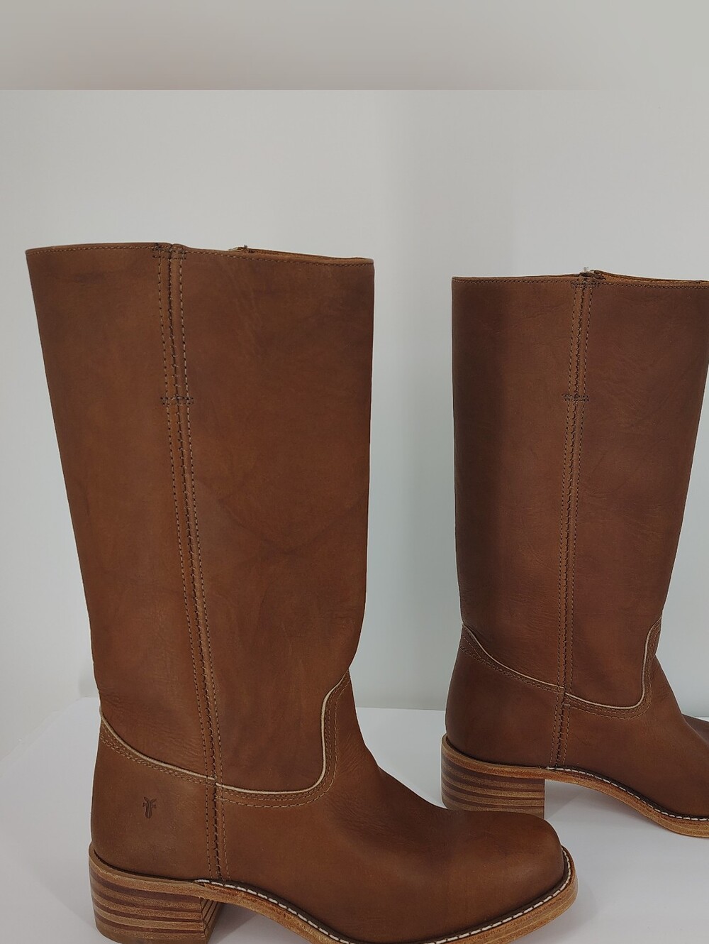 Frye Campus 14L Saddle Leather Tall Riding Boots Size 11 - Picture 6 of 14